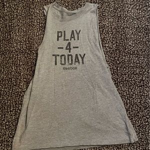 Reebok sleeveless gray shirt size large
